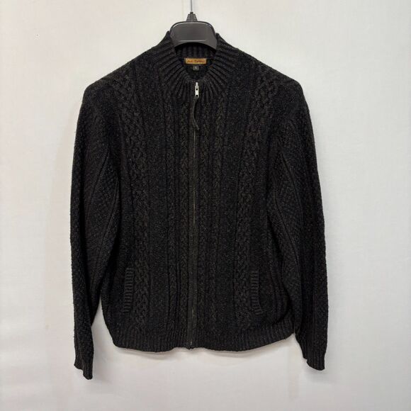 Lenor Romano Men XL X-Large Wool Full Zip Cardigan Sweater Cable Knit C029 -2 - Picture 15 of 16